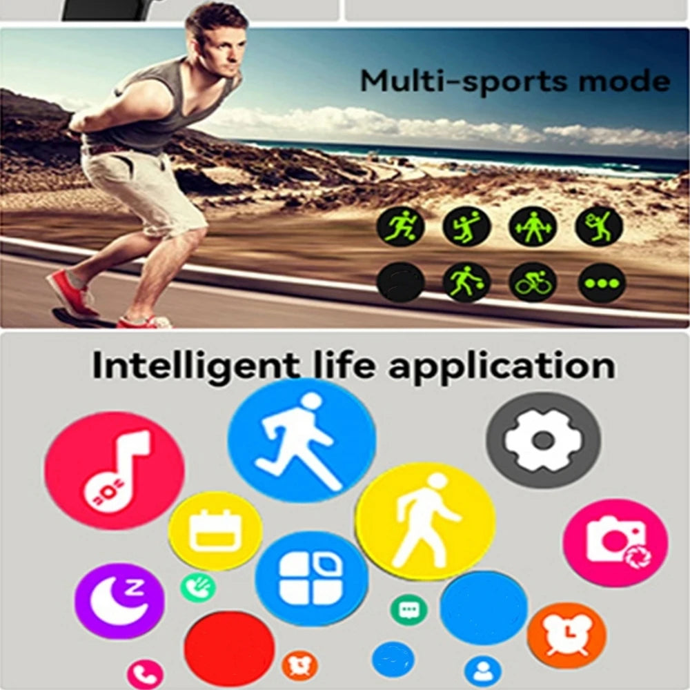 2026 New Smart Bluetooth Fitness Watch with 2.01-Inch HD Full Touch Screen