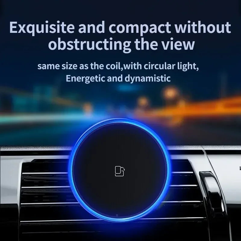 RGB Magnetic Wireless Car Charger for iPhone 12–17