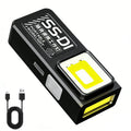 USB-C Rechargeable Mini COB LED Flashlight with Magnet & Clip