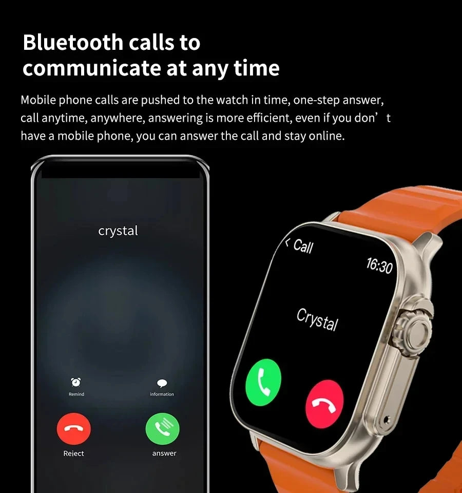 Smart Bluetooth Calling Watch with Heart Rate Monitor for Men and Women
