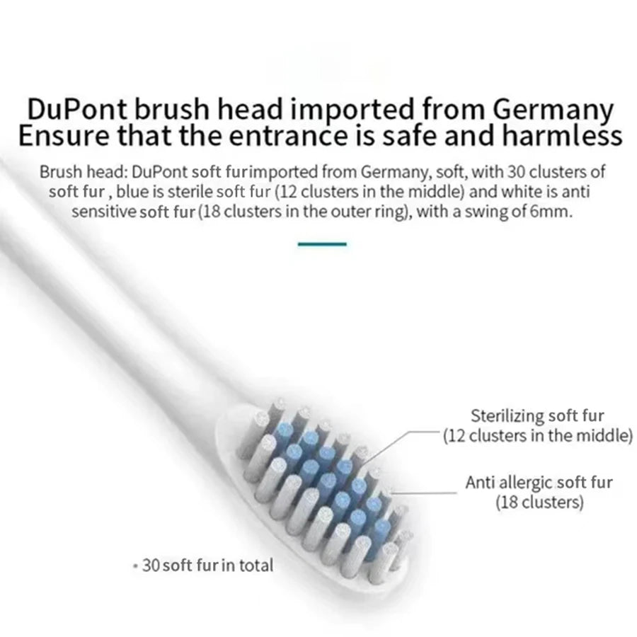 6-Speed Ultrasonic Electric Toothbrush – USB Rechargeable & Waterproof