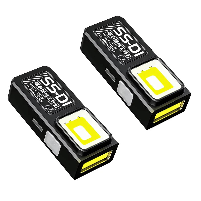 USB-C Rechargeable Mini COB LED Flashlight with Magnet & Clip