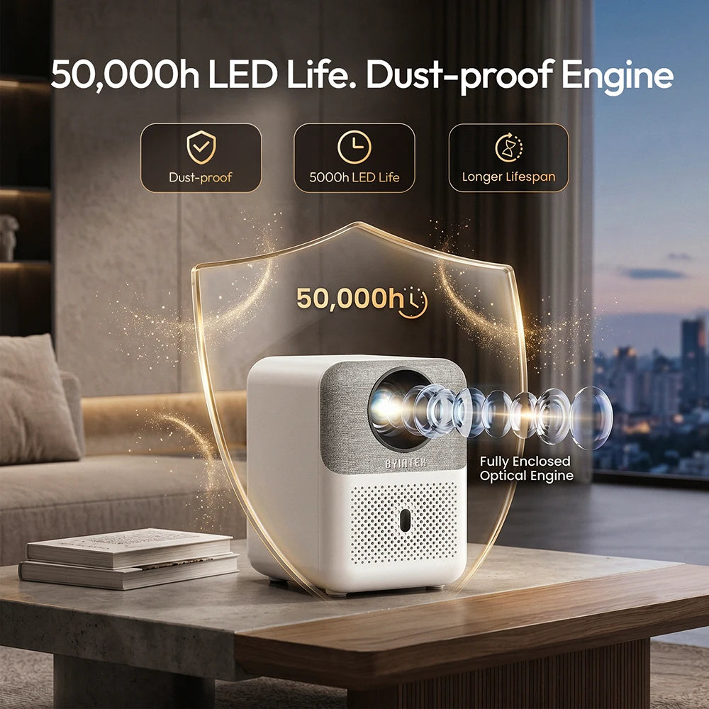 BYINTEK LOVE U4 Smart 4K Mini Projector with Android & WiFi