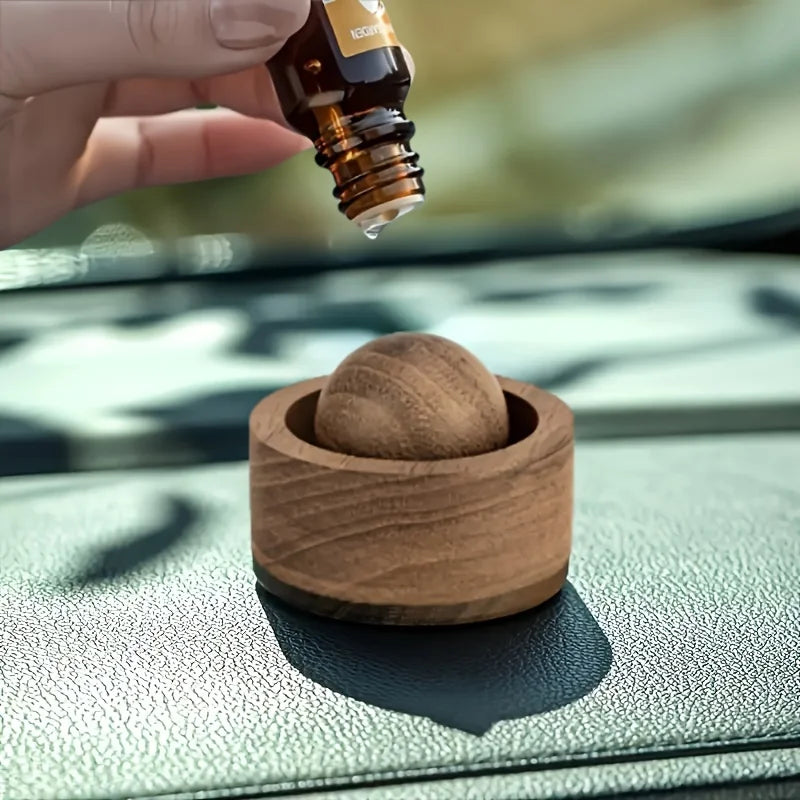 Wooden Mini Essential Oil Diffuser for Car & Home – Natural Fragrance