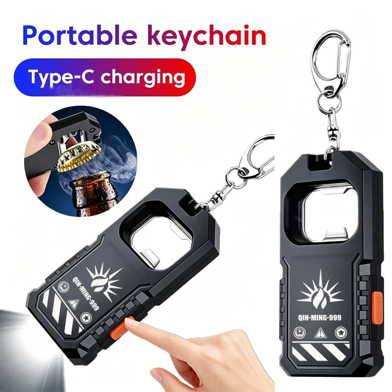 USB-C Rechargeable Mini COB LED Flashlight with Magnet & Clip