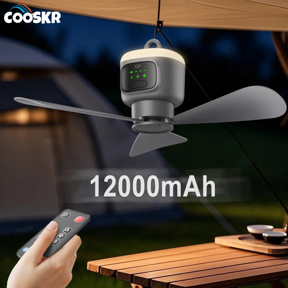 Rechargeable 12000mAh Portable Ceiling Fans