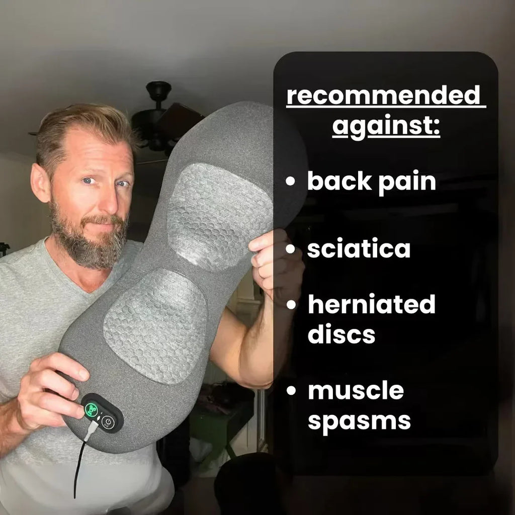 Multi-functional 3-in-1 Back Massager with Relief Bed Sleeping Shiatsu Deep Tissue Portable Shoulder Lower Back Pain Relief