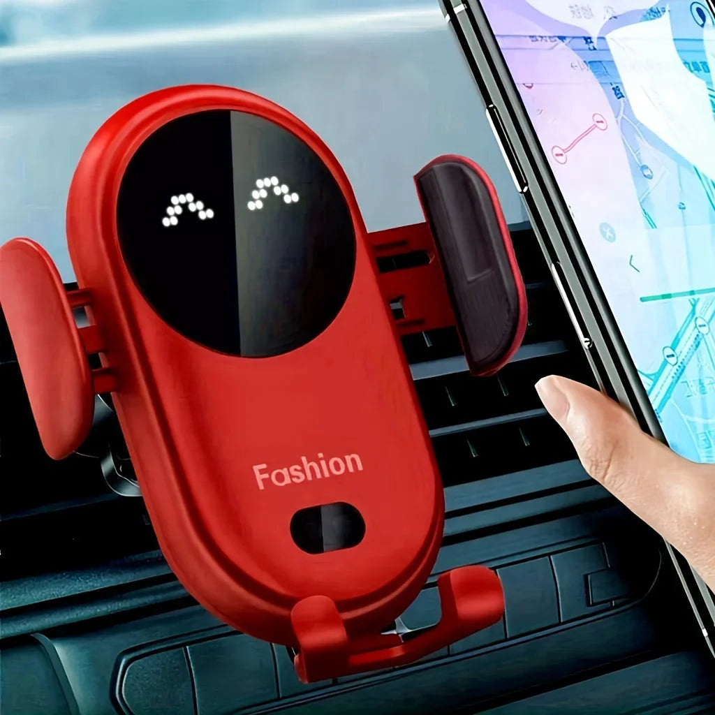 15W Fast Wireless Car Charger Mount with Auto Clamp & Air Vent Clip