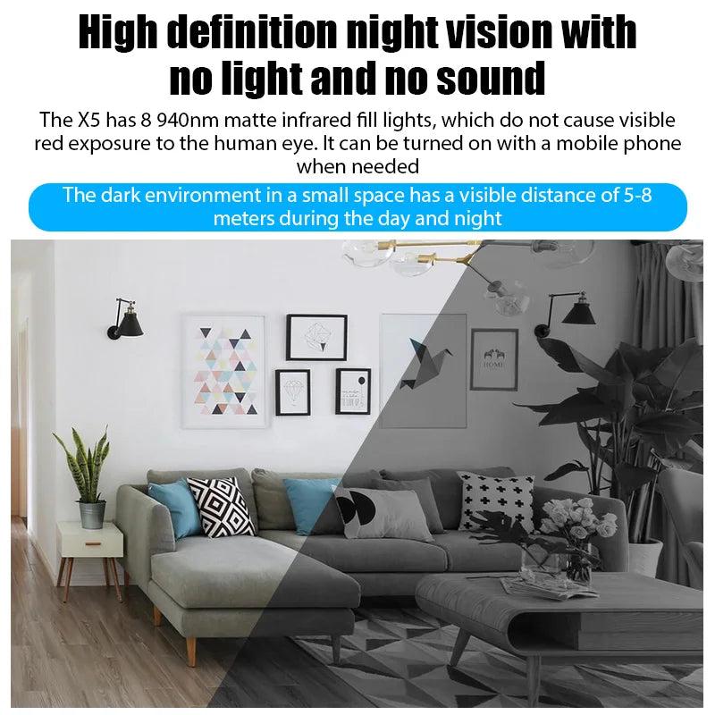 1080P Mini Wireless Camera with Night Vision & Motion Detection