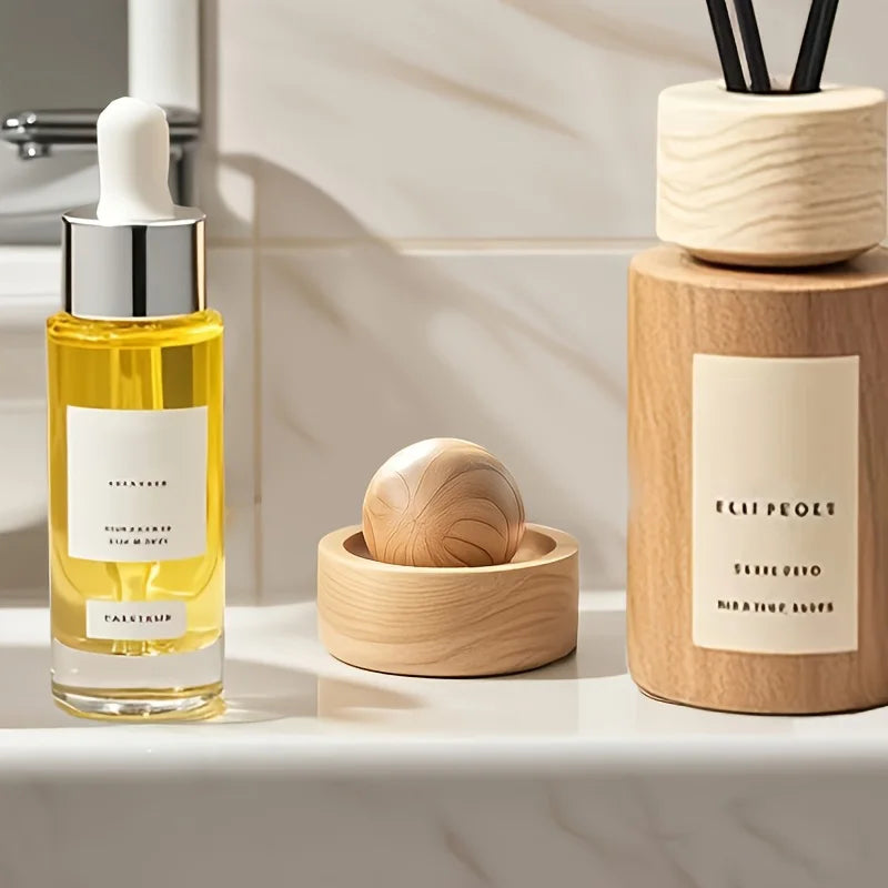 Wooden Mini Essential Oil Diffuser for Car & Home – Natural Fragrance
