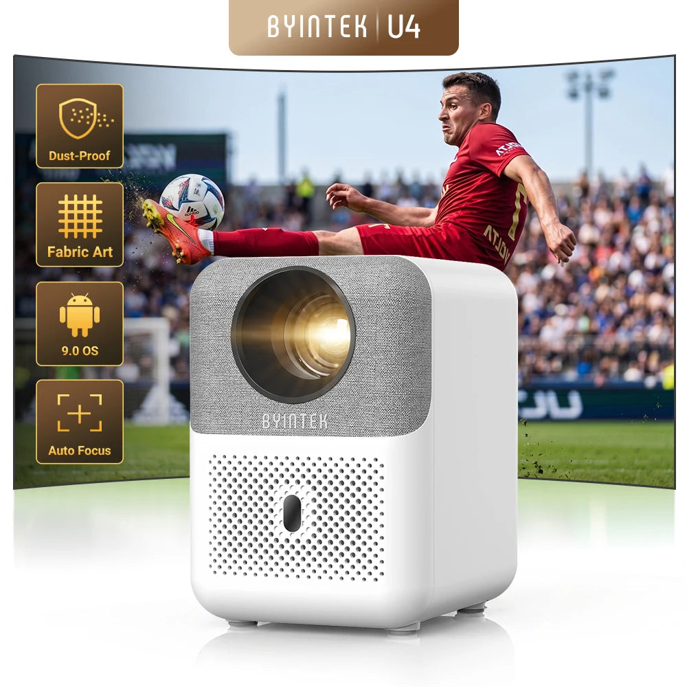 BYINTEK LOVE U4 Smart 4K Mini Projector with Android & WiFi