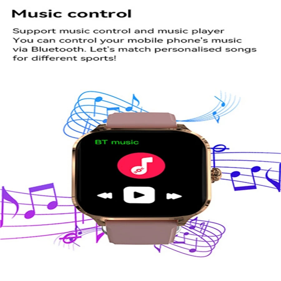 2026 New Smart Bluetooth Fitness Watch with 2.01-Inch HD Full Touch Screen