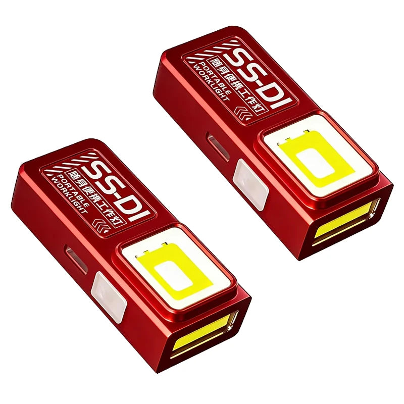USB-C Rechargeable Mini COB LED Flashlight with Magnet & Clip