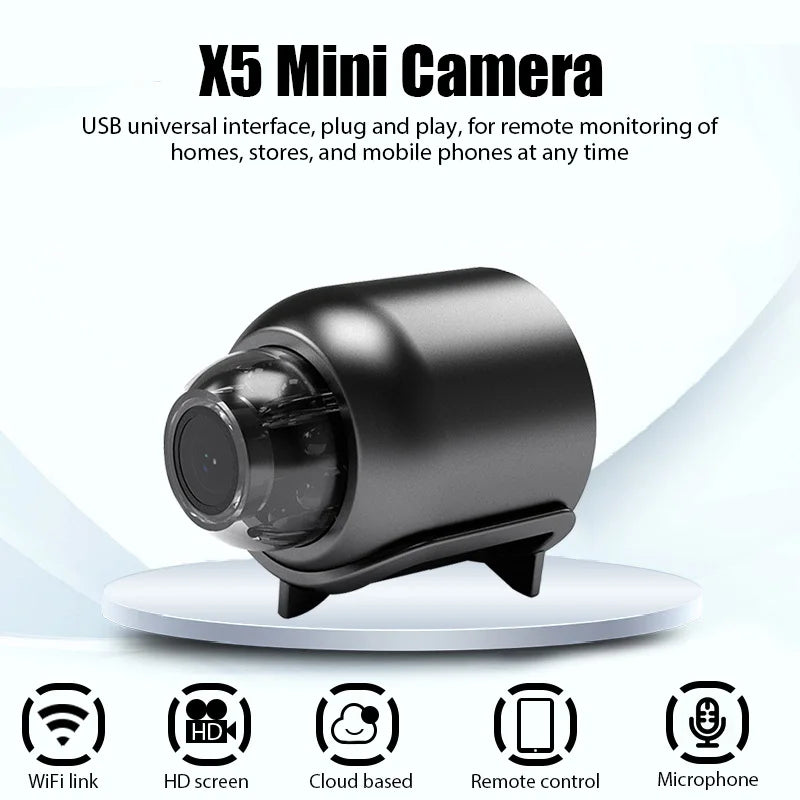 1080P Mini Wireless Camera with Night Vision & Motion Detection