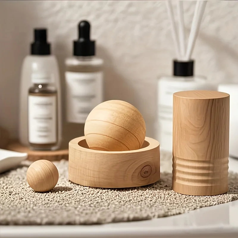 Wooden Mini Essential Oil Diffuser for Car & Home – Natural Fragrance