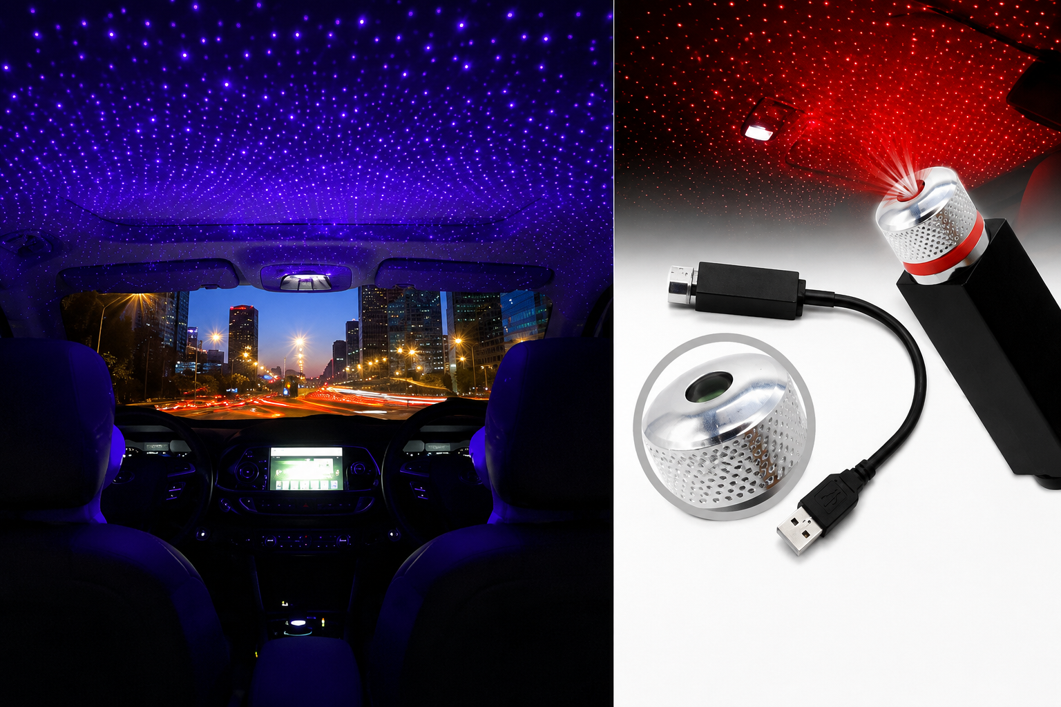Mini LED Car Roof Star Night Light Projector